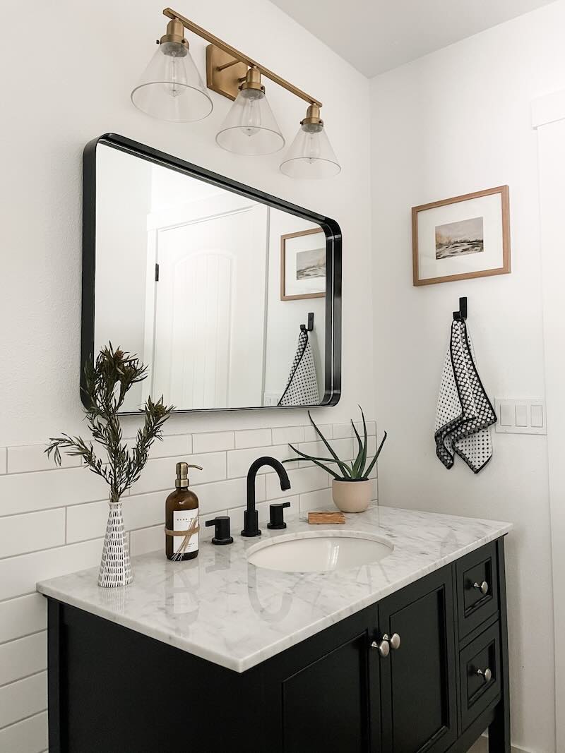 Small Black Bathroom Vanity
