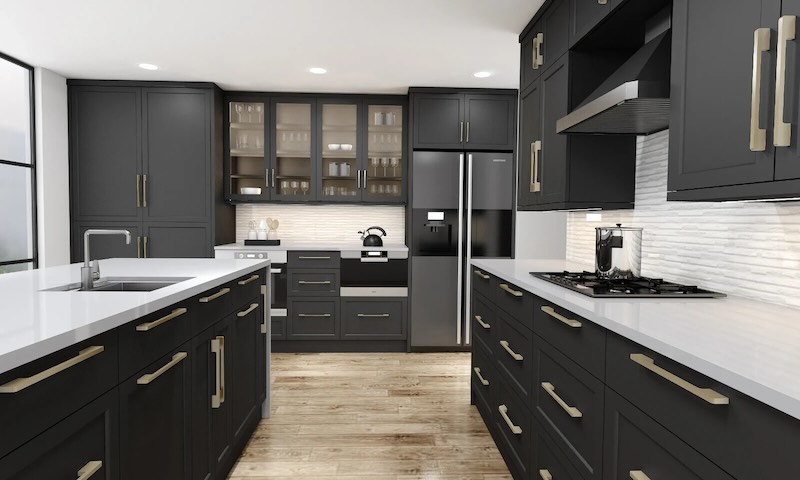 Black Kitchen Cabinets