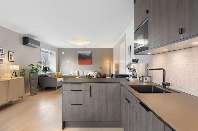 Dark Wood Cabinets