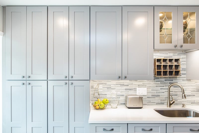 Light Blue Shaker Cabinets