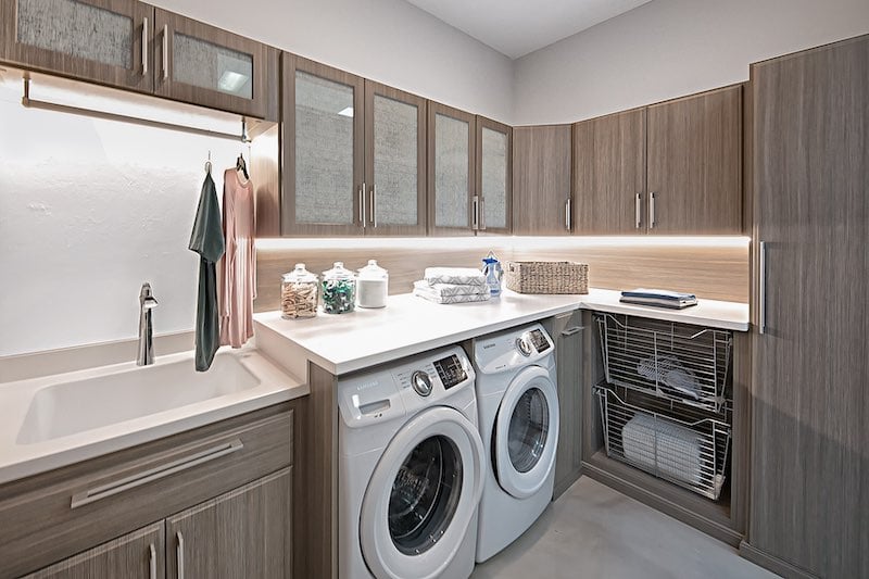 Modern laundry room cabinets