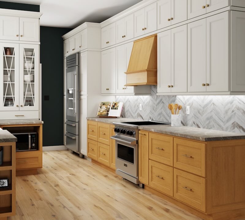 Two-Tone Shaker Kitchen Cabinets