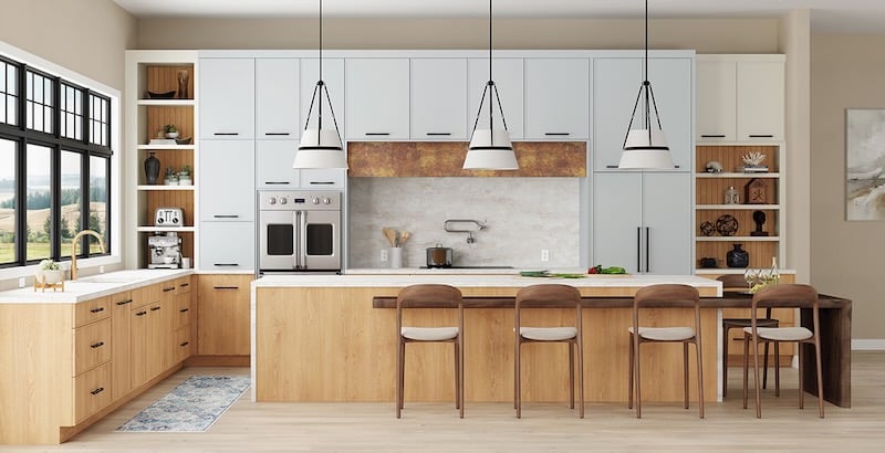 Natural Slim Shaker Kitchen Cabinets